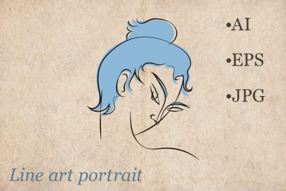 Download Line Art Sophisticated Woman Portrait - Sophisticated Collection